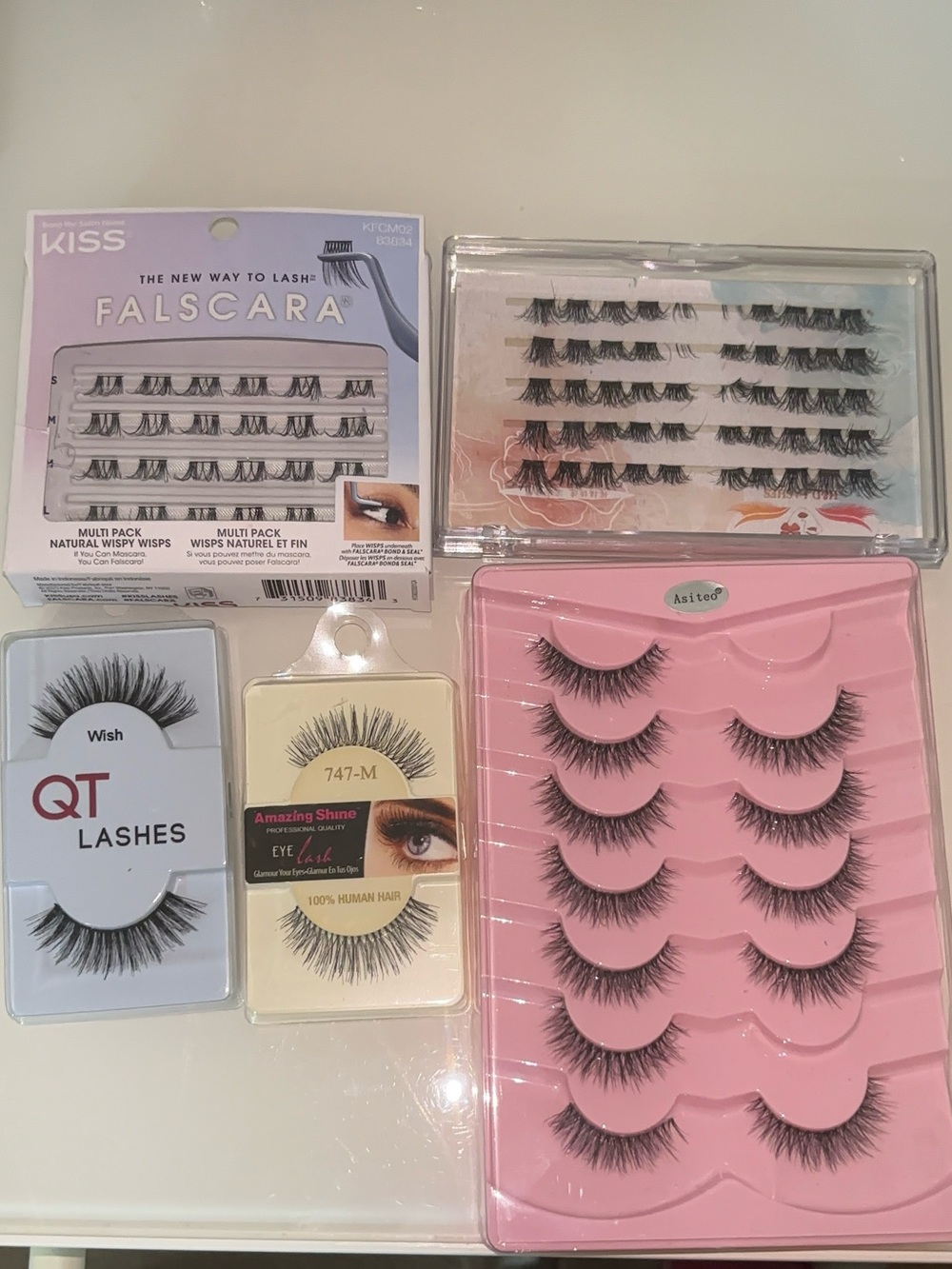 Assorted False Eyelashes – Strip/ Cluster Lashes